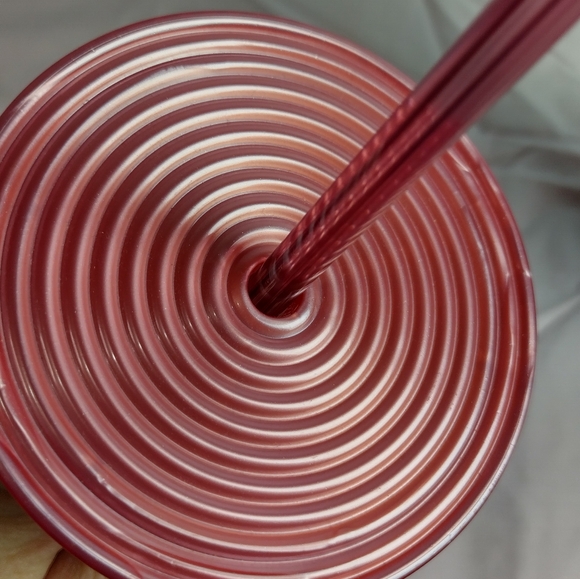 Starbucks 2023 Fall Pink Shimmer Shell Mermaid Scales Cold Cup Tumbler 24 oz - Picture 9 of 11